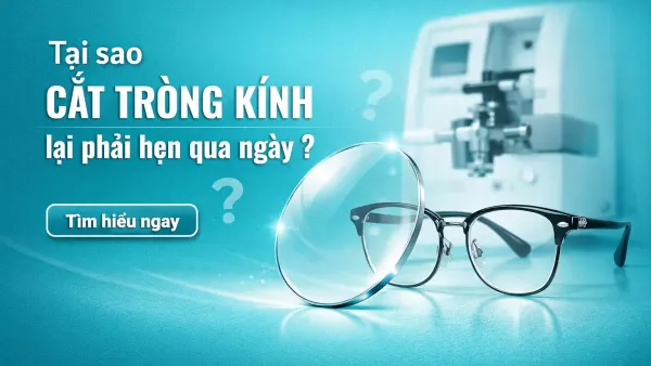 Tại sao cắt tròng kính lại phải hẹn qua ngày?