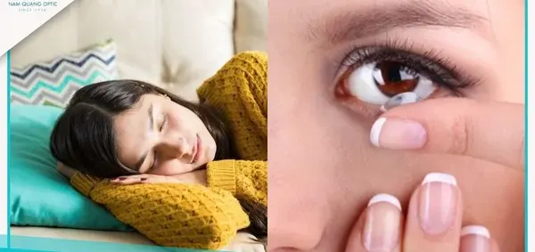 Đeo kính áp tròng đi ngủ có gây hại không?
