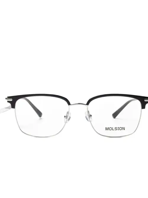 Gọng kính Molsion 6180 - Gọng kính đen nhựa phối kim loại