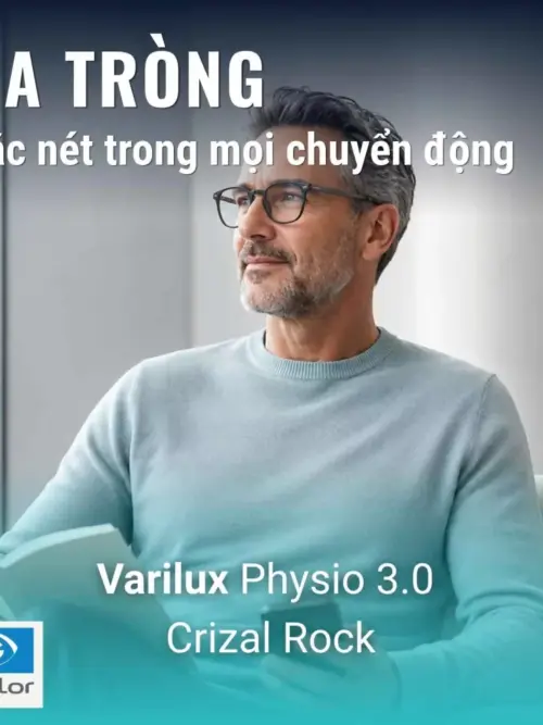 Tròng kính đa tròng Essilor Varilux Physio 3.0 Crizal Rock