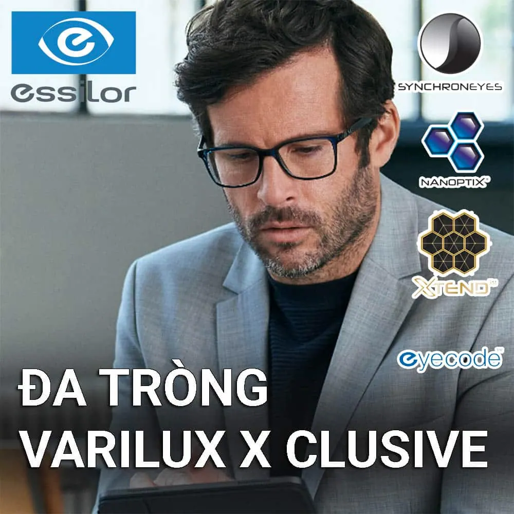 Tròng kính đa tròng Essilor Varilux X Clusive Crizal Rock