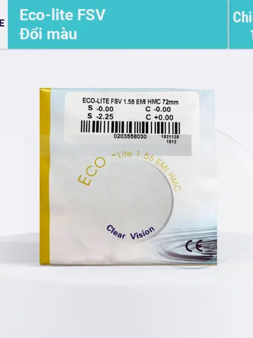 Tròng kính Ecolite FSV - 1.56