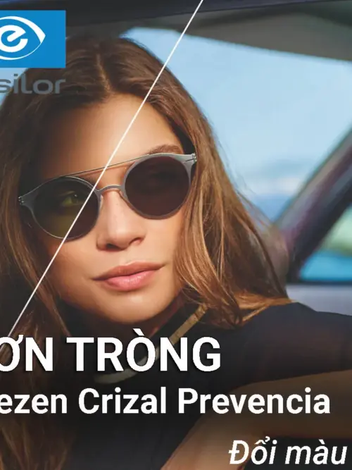 Tròng kính Essilor Eyezen Crizal Prevencia Transitions Gen8 - 1.50/1.59/1.60/1.67