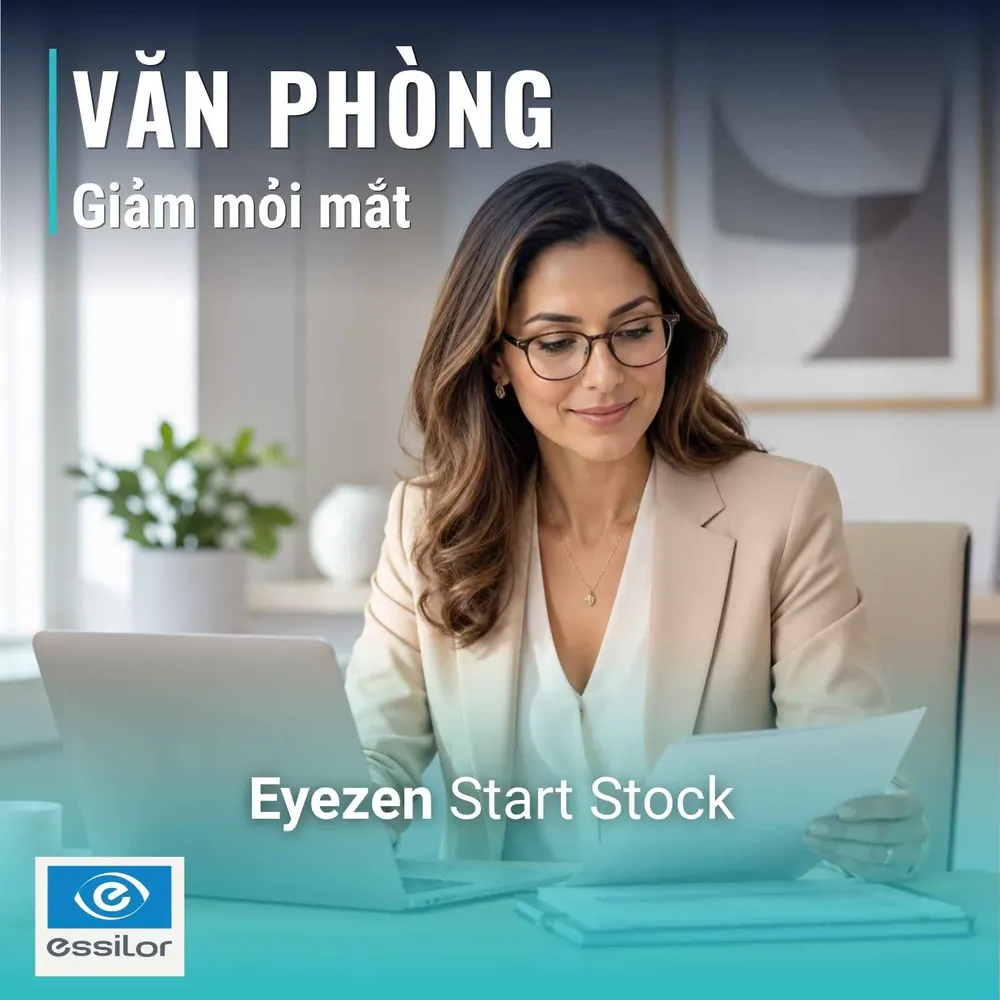 Tròng kính Essilor Eyezen Start Stock - 1.56/1.60