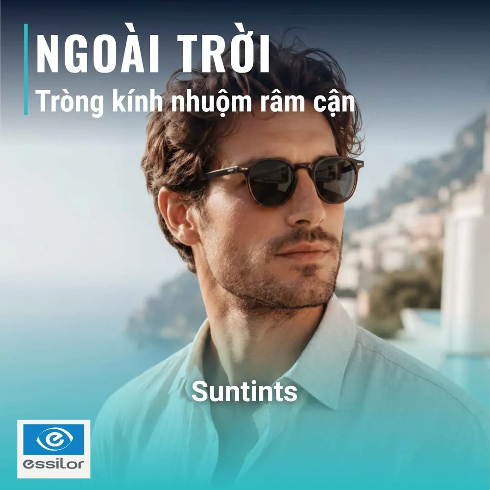 Tròng kính râm cận Essilor Suntints chính hãng | Bảng màu 2025