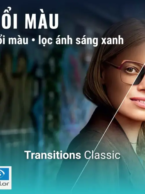 Tròng kính Essilor đổi màu Transitions Classic