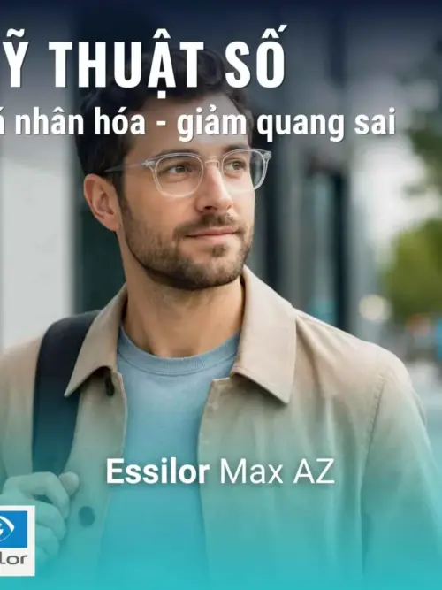 Tròng kính kỹ thuật số Essilor MaxAz chống quang sai 360 độ