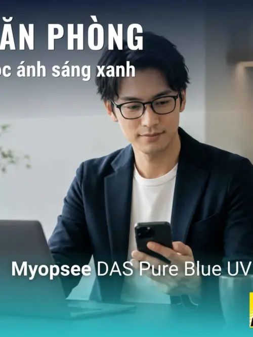 Tròng kính Nikon Myopsee DAS Pure Blue UV
