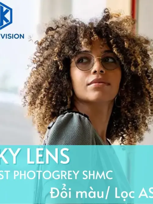 Tròng kính Sky Lens UV400 Fast Photogrey SHMC