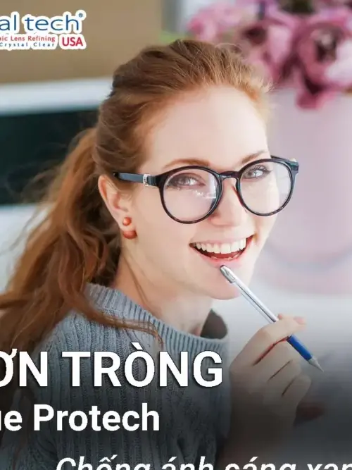 Tròng kính Visual Tech Blue Protech - hàng chính hãng
